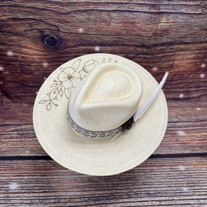 HATTERS OF AMERICA ROSE STRAW NATURAL